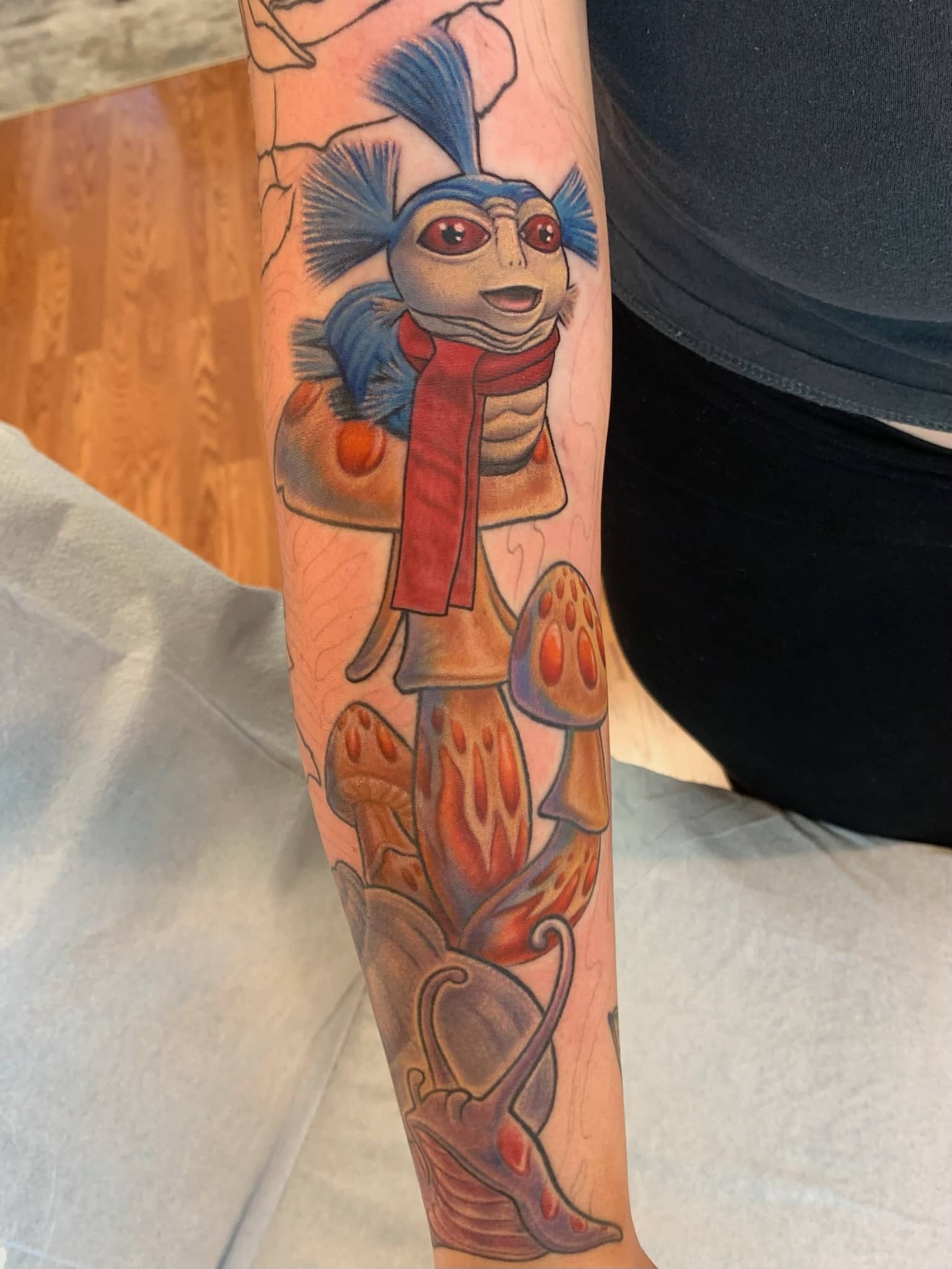 mushroom-slugs-tattoo-by-josh-hibbard