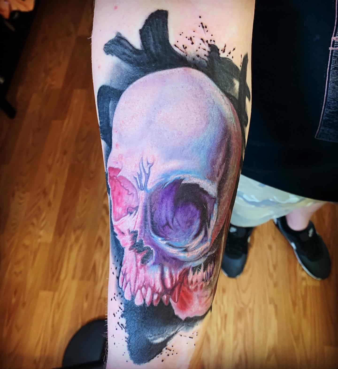 neon-skull-tattoo-by-josh-hibbard