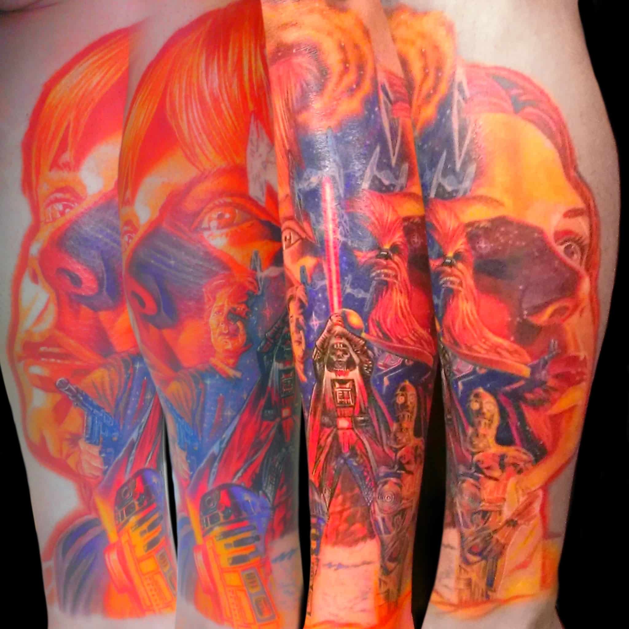 star-wars-rich-neon-color-tattoo-by-josh-hibbard